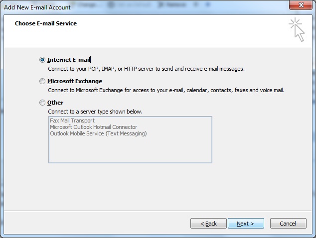 Outlook client configuration for qmailrocks - screenshot 3